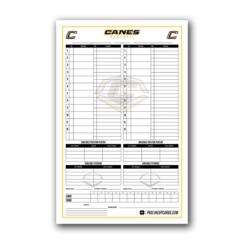 Custom Dugout Charts