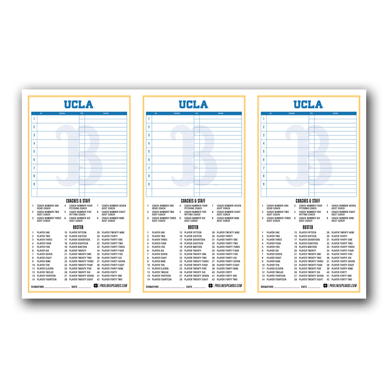 Custom Lineup Cards