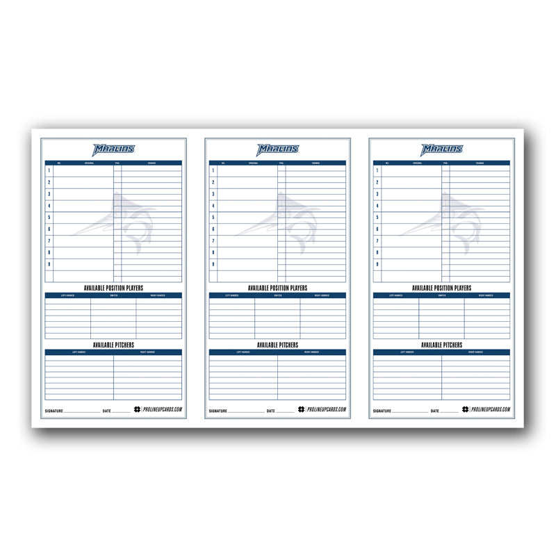 Custom Lineup Cards