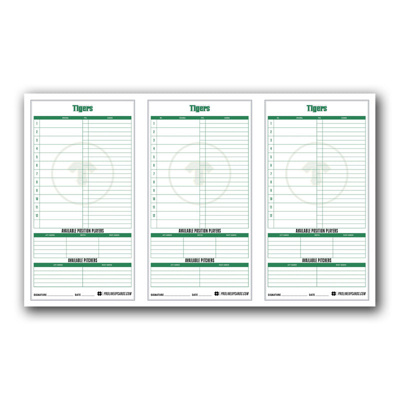 Custom Lineup Cards