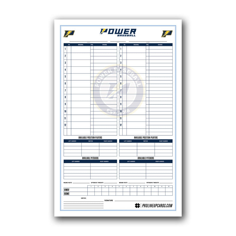 Custom Dugout Charts