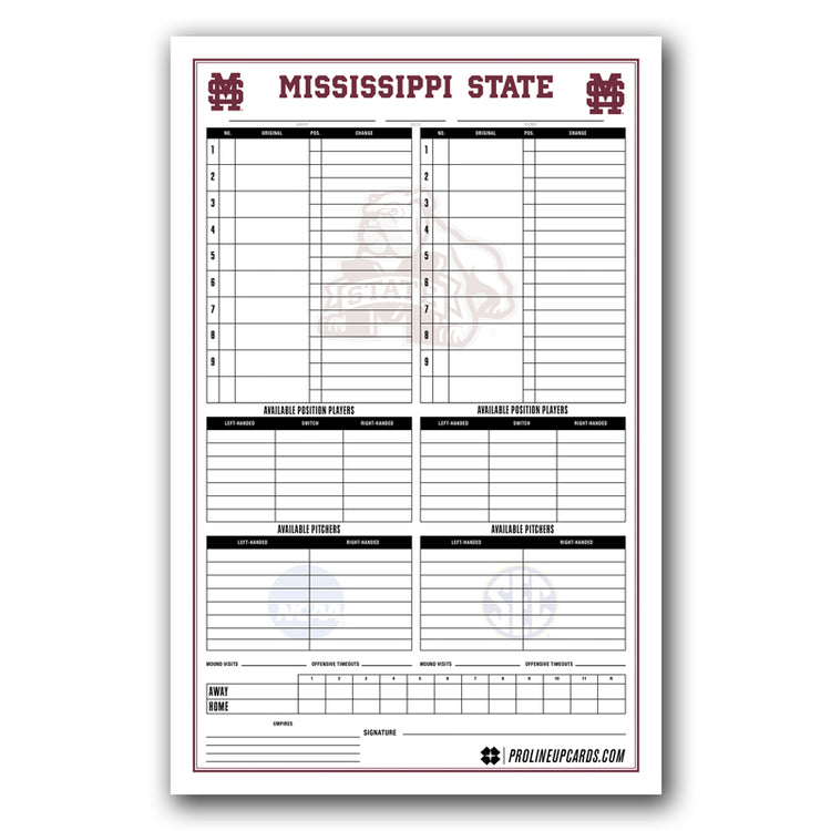 Duplicate Dugout Charts – Pro Lineup Cards